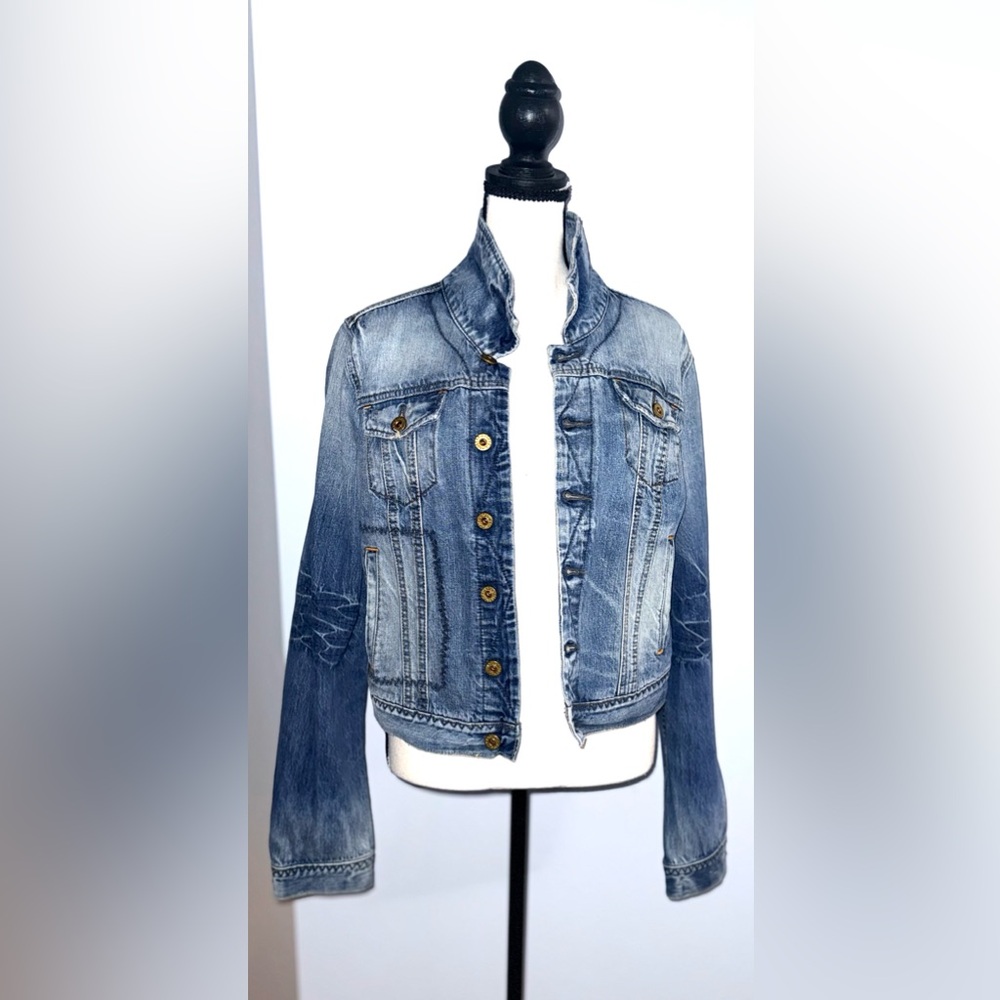 Vintage Ralph Lauren Polo Jeans Co. 100% Cotton Mimi Distressed Denim Jacket!